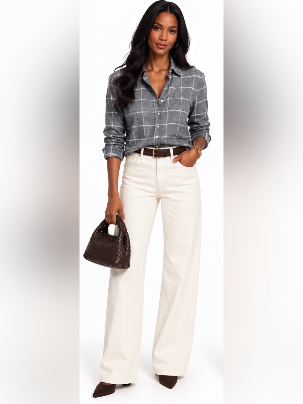UNTUCKit Septima Grey Flannel Button Down